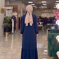 3 Düğmeli Elbise - Lacivert - arka görünüm