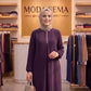 Mor Taşlı Elbise