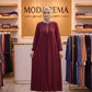 Bordo Taşlı Elbise