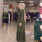 Belden Kuşaklı Elbise - Haki - yan görünüm