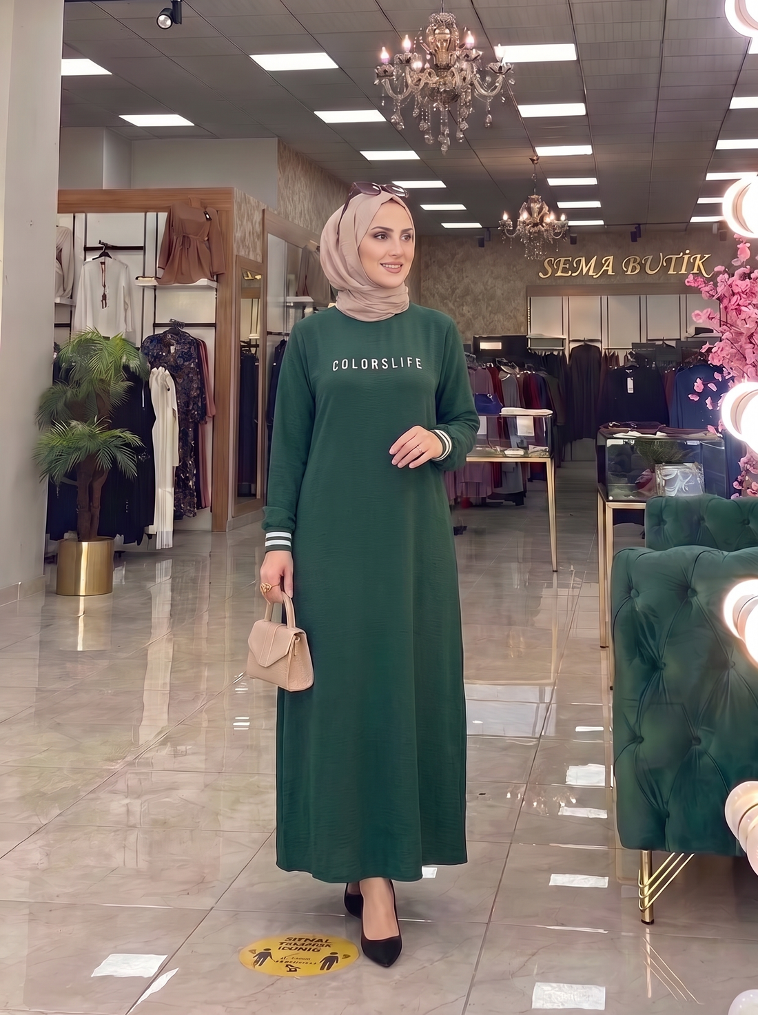 Spor Elbise - Yeşil - ön görünüm